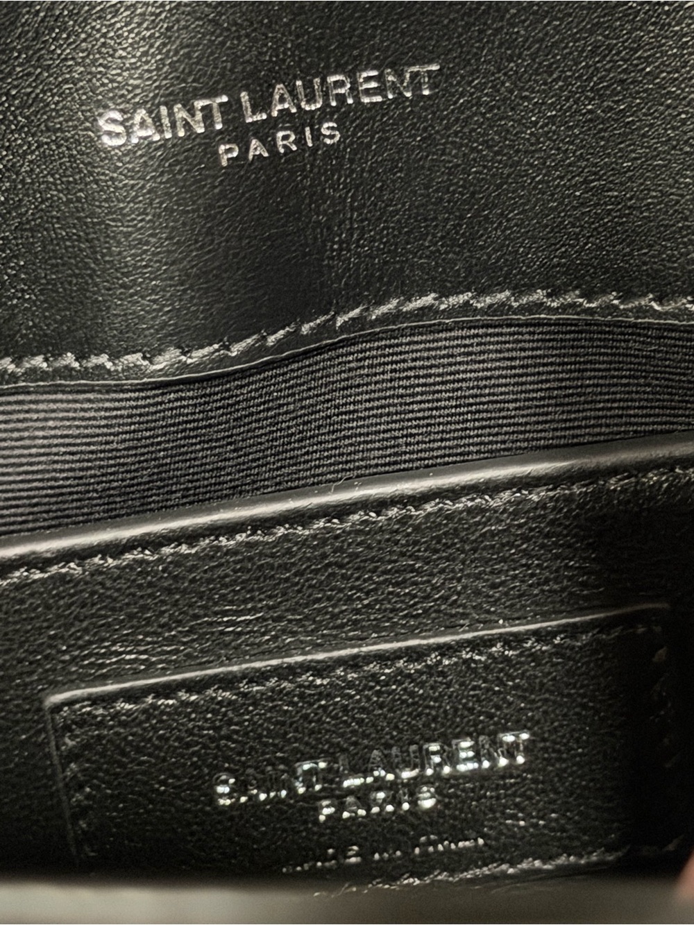 SAINT LAURENT Small Loulou Chain Bag Black with Silver hardware - Picture 12 of 13